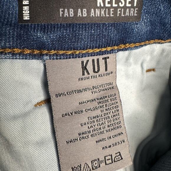 NWT Kut From The Kloth High Rise Kelsey Fab Ab Ankle Flare Jeans - Picture 7 of 8